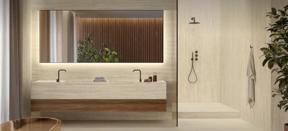 Travertino Romano Sand - Atlas Plan: Prémiová velkoformátová keramika